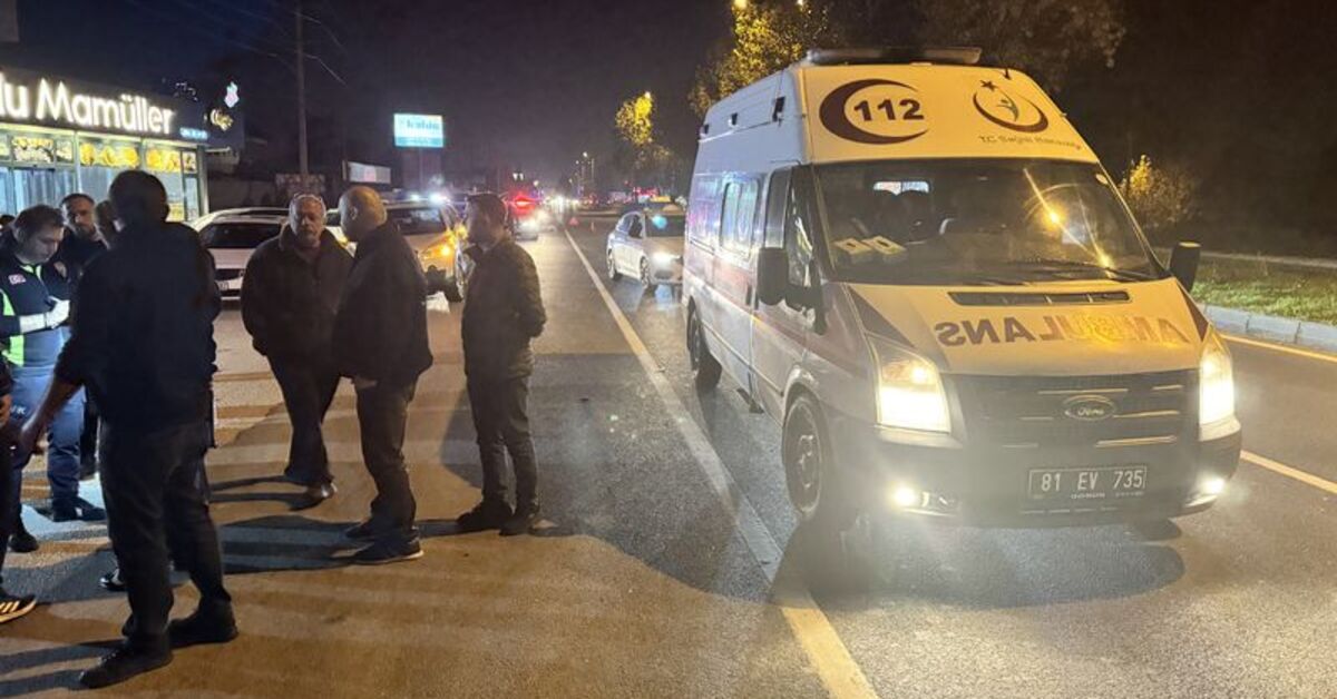 Düzce’de ciple motosiklet çarpıştı: 2 yaralı