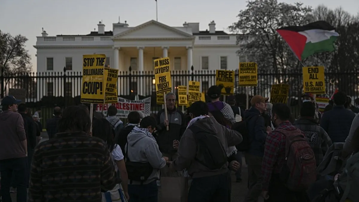Beyaz Saray önünde büyük kalabalık: Gazze için protesto düzenlendi
